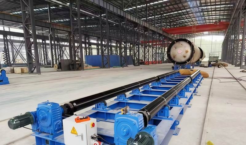 长轴滚轮架使用现场